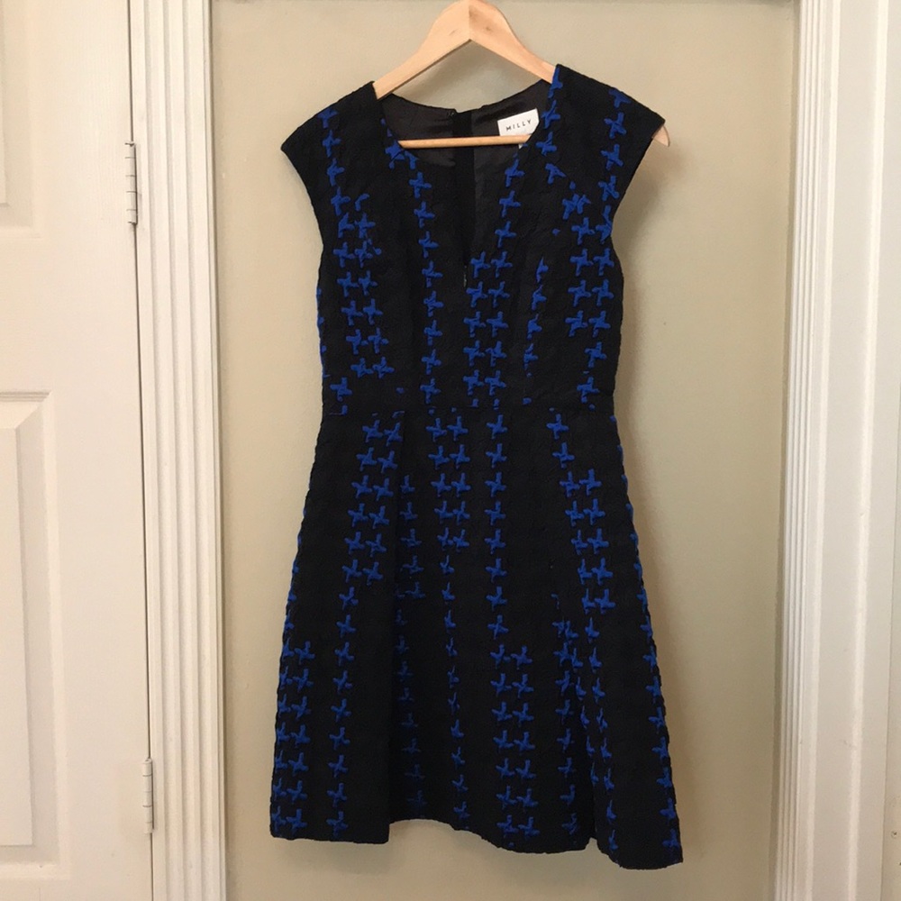 Milly silk blend dress size 4. EUC